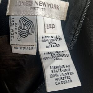 Jones New York Petite Black Wool Skirt